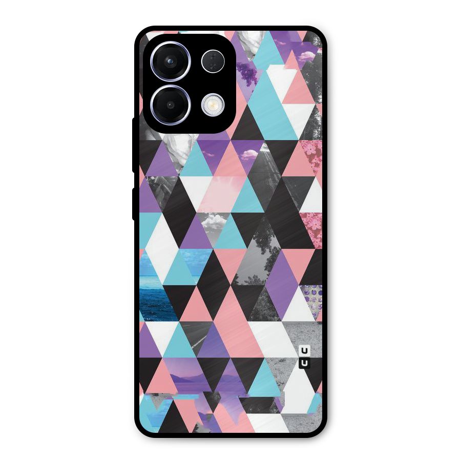 Abstract Splash Triangles Metal Back Case for Oppo K13