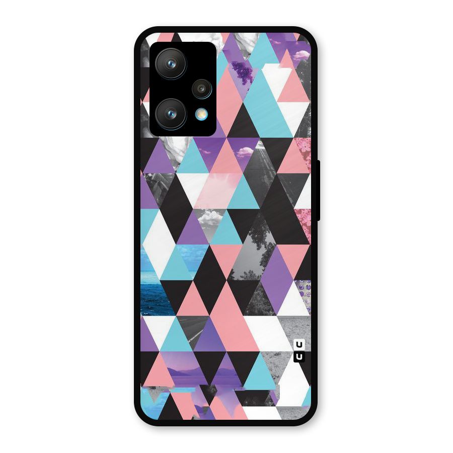 Abstract Splash Triangles Metal Back Case for Realme 9 Pro Plus 5G