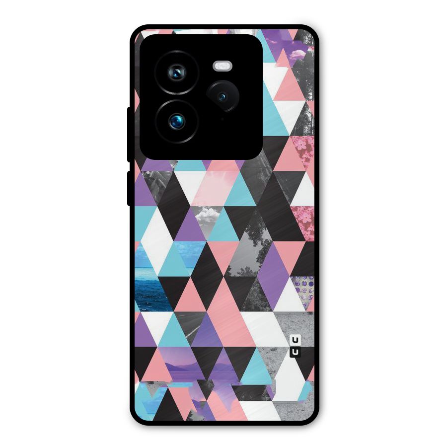 Abstract Splash Triangles Metal Back Case for Realme GT 7 Pro