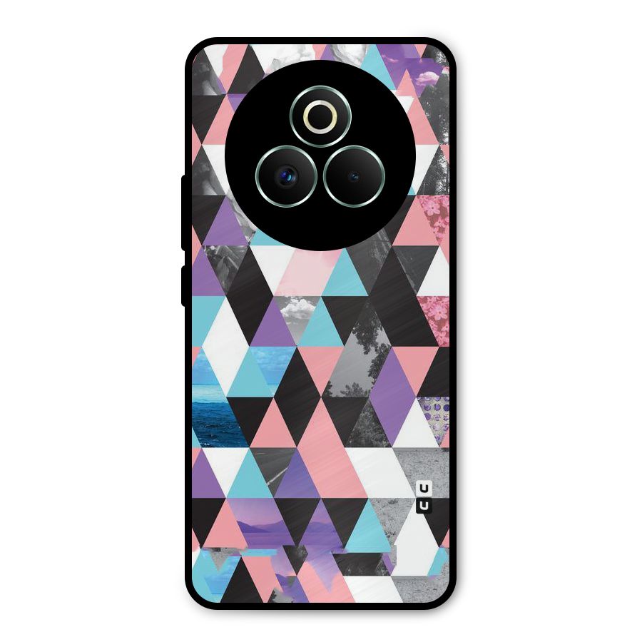 Abstract Splash Triangles Metal Back Case for Realme P3 Pro