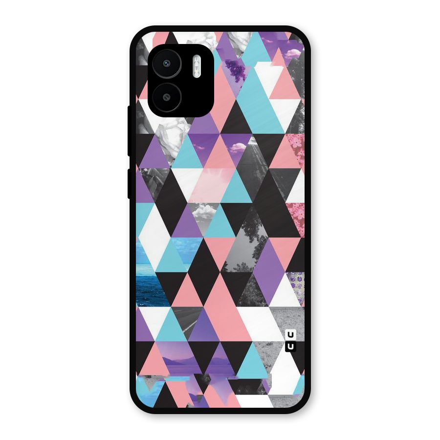 Abstract Splash Triangles Metal Back Case for Redmi A2