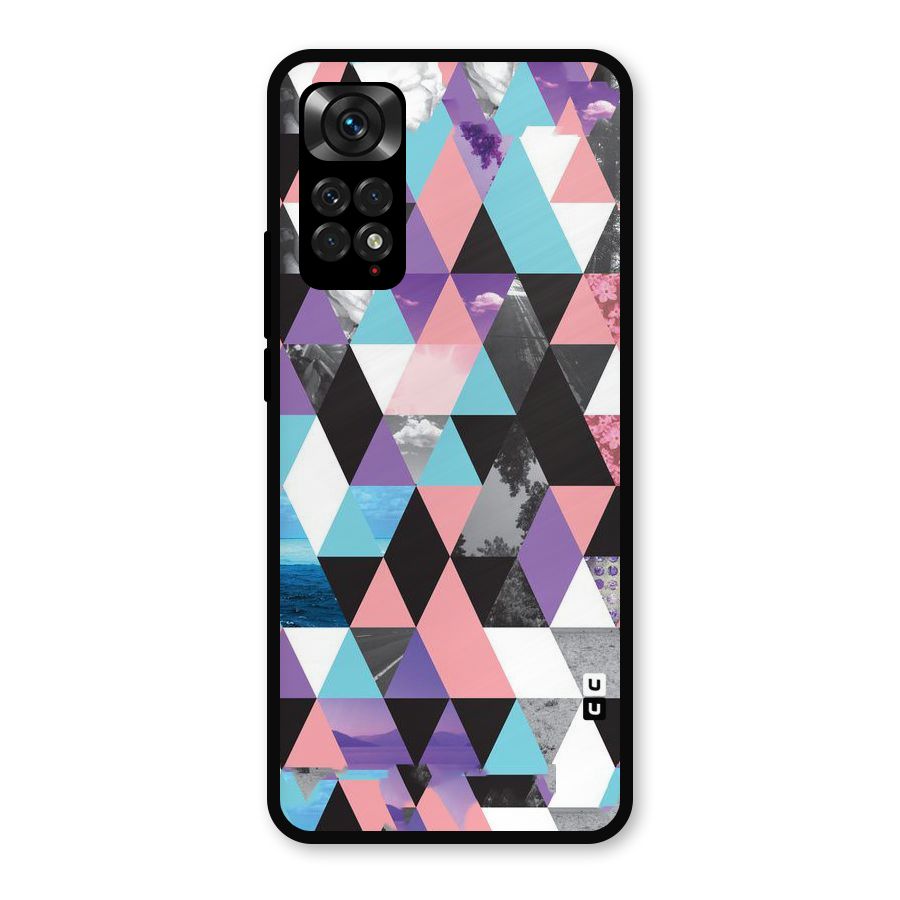 Abstract Splash Triangles Metal Back Case for Redmi Note 11s
