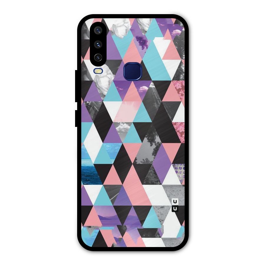 Abstract Splash Triangles Metal Back Case for Vivo V17