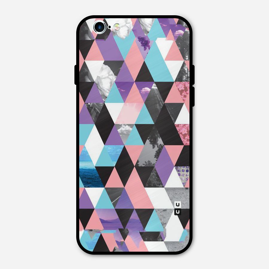 Abstract Splash Triangles Metal Back Case for iPhone 6 6s