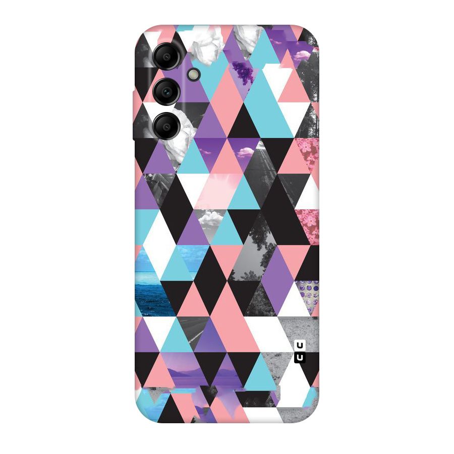 Abstract Splash Triangles Original Polycarbonate Back Case for Galaxy A14 5G