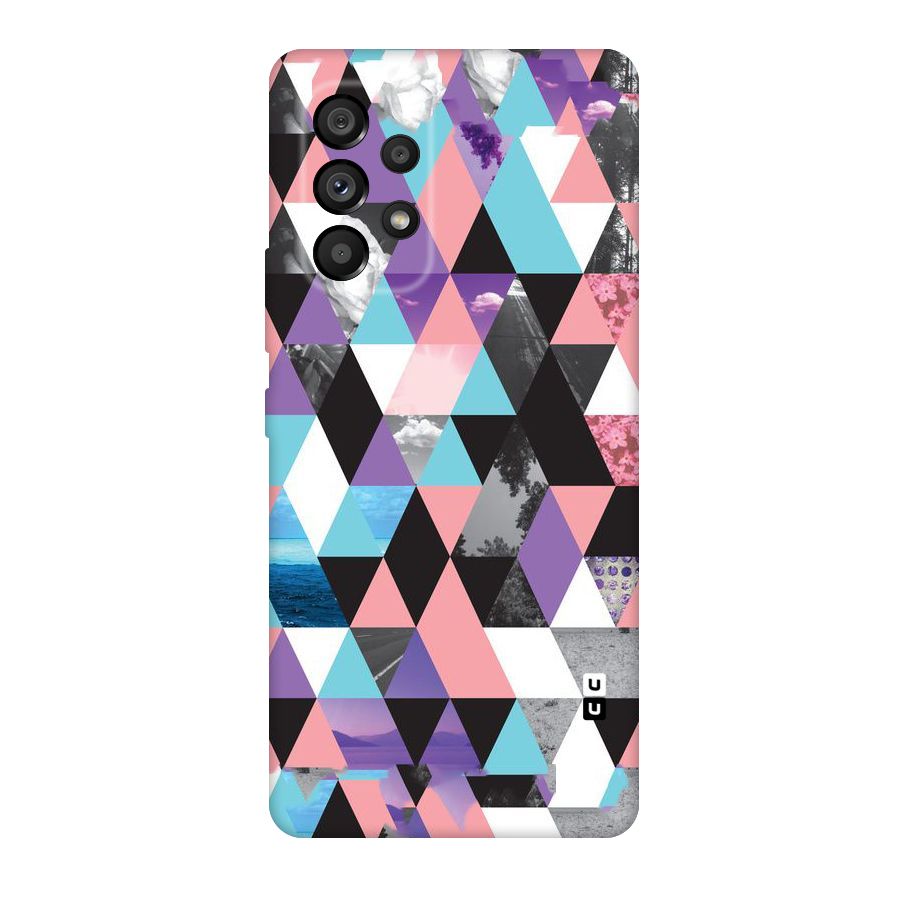 Abstract Splash Triangles Original Polycarbonate Back Case for Galaxy A53 5G