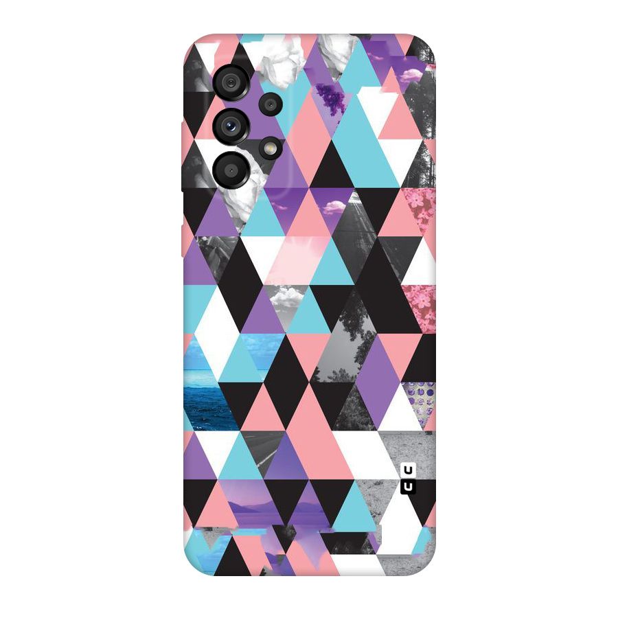 Abstract Splash Triangles Original Polycarbonate Back Case for Galaxy A73 5G
