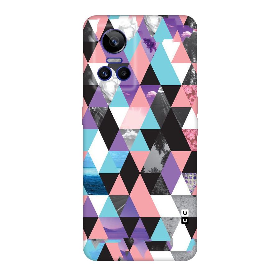 Abstract Splash Triangles Original Polycarbonate Back Case for Realme GT Neo 3