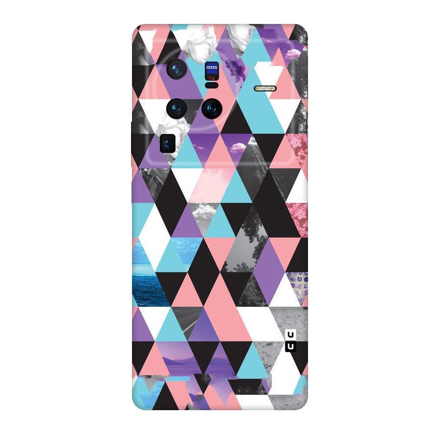 Abstract Splash Triangles Original Polycarbonate Back Case for Vivo X80