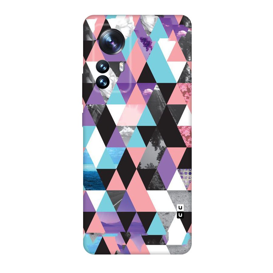 Abstract Splash Triangles Original Polycarbonate Back Case for Xiaomi 12 Pro