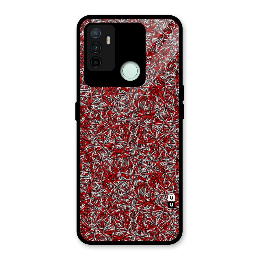 Abstract Threads Glass Back Case for Oppo A53