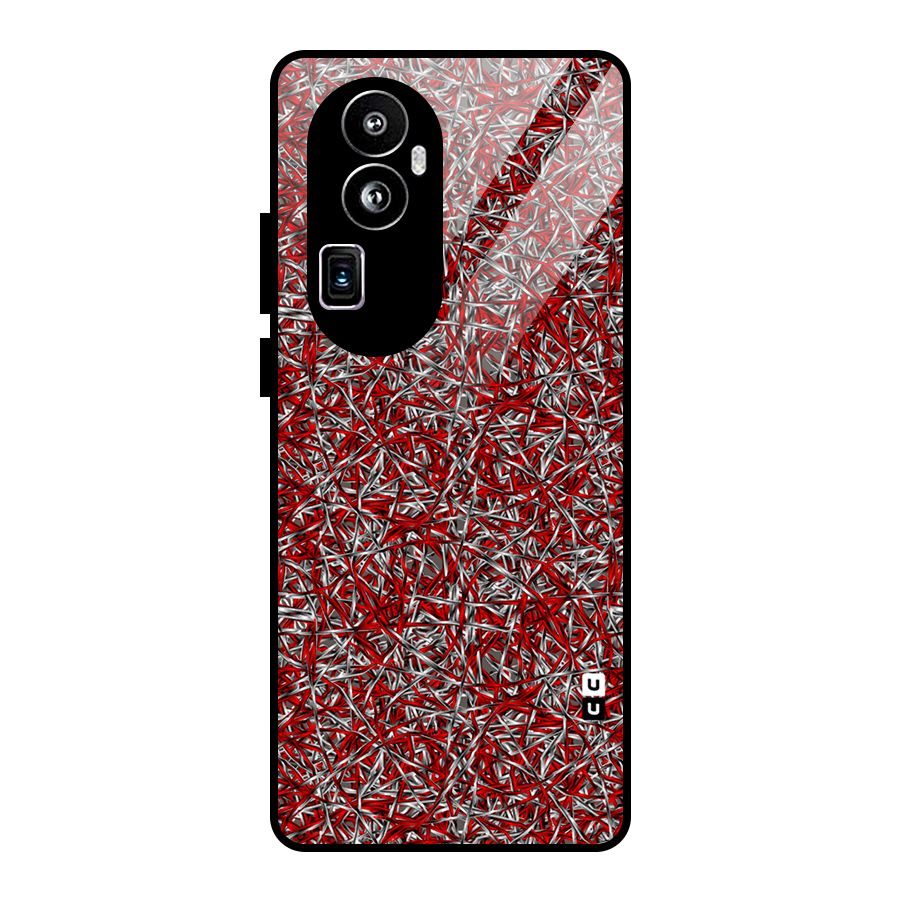 Abstract Threads Glass Back Case for Oppo Reno10 Pro Plus