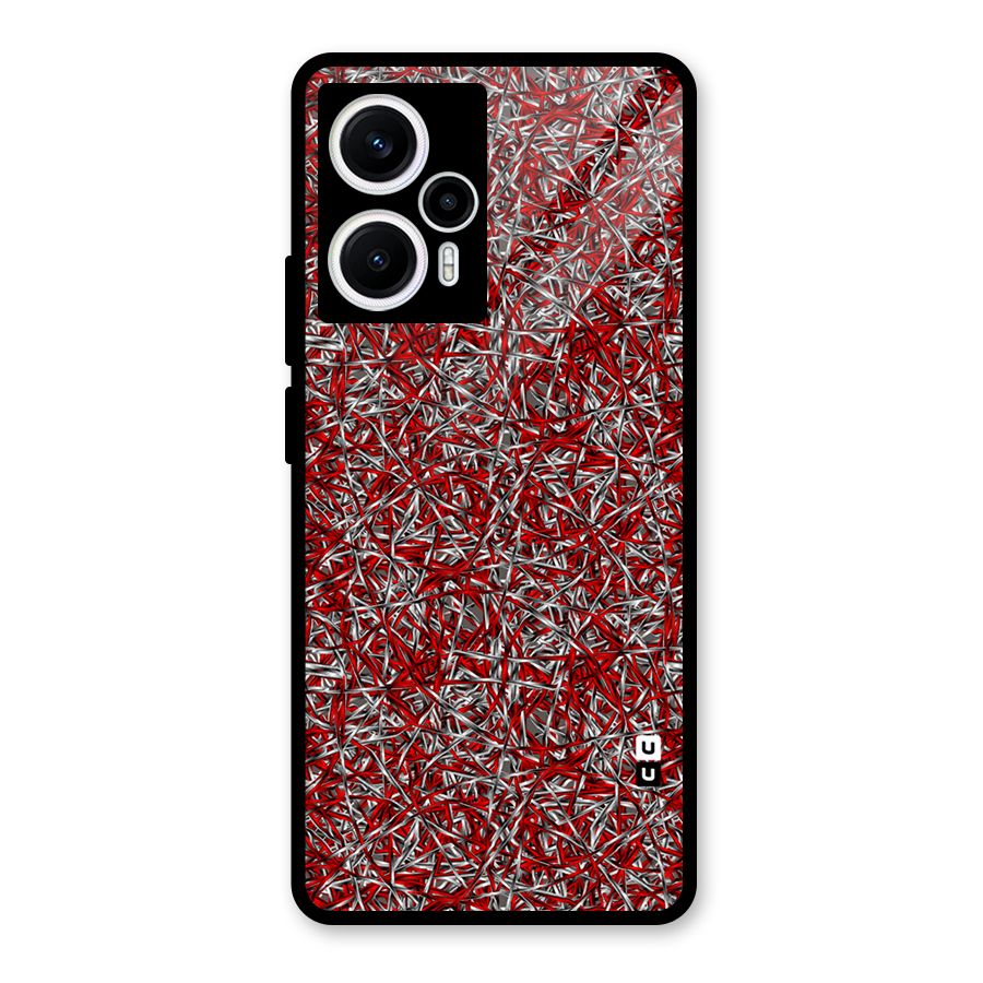 Abstract Threads Glass Back Case for Poco F5