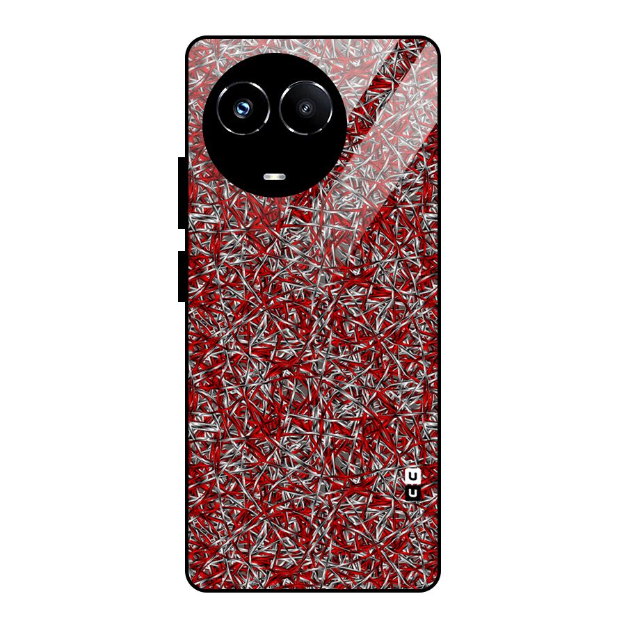 Abstract Threads Glass Back Case for Realme 11X