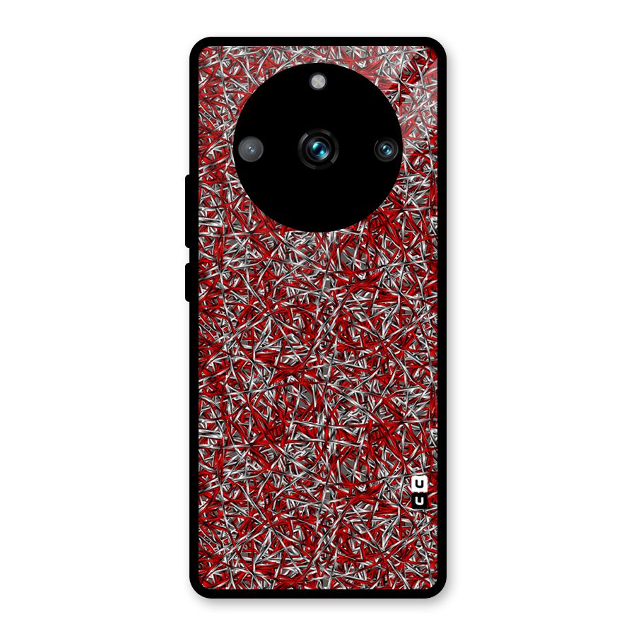 Abstract Threads Glass Back Case for Realme 11 Pro