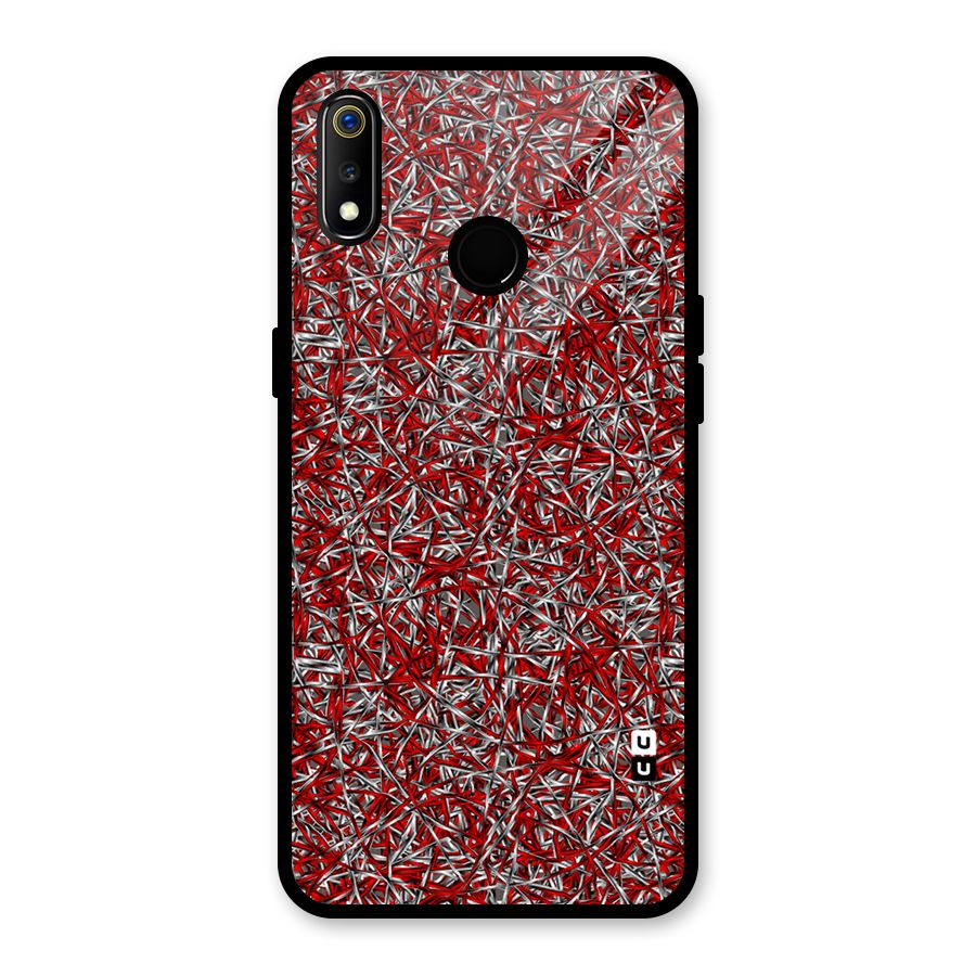 Abstract Threads Glass Back Case for Realme 3i