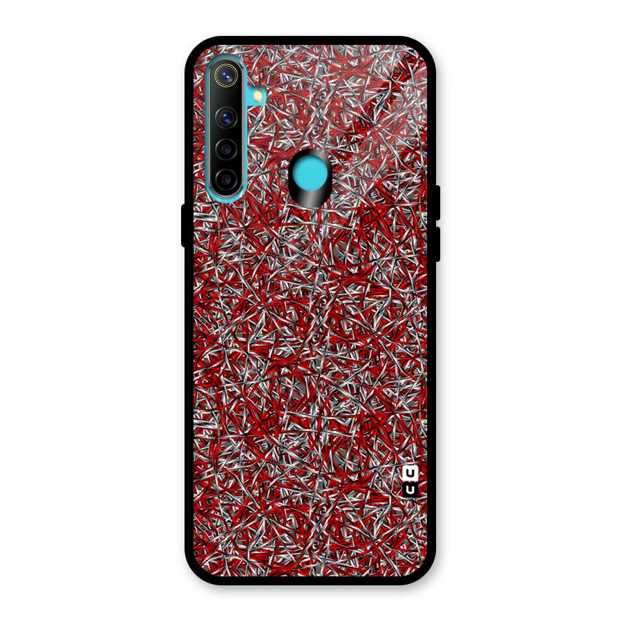 Abstract Threads Glass Back Case for Realme 5