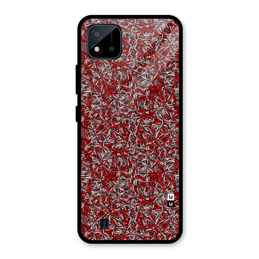 Abstract Threads Glass Back Case for Realme C11 2021