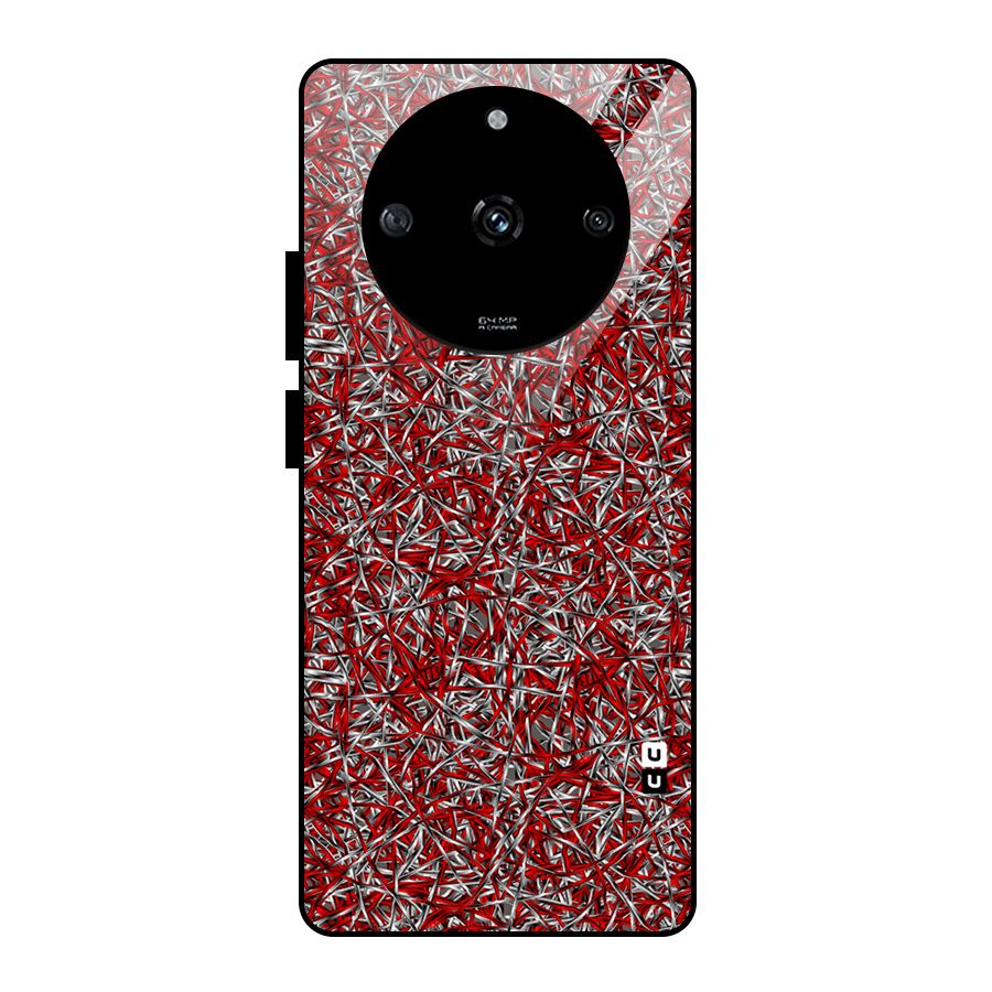 Abstract Threads Glass Back Case for Realme Narzo 60 5G
