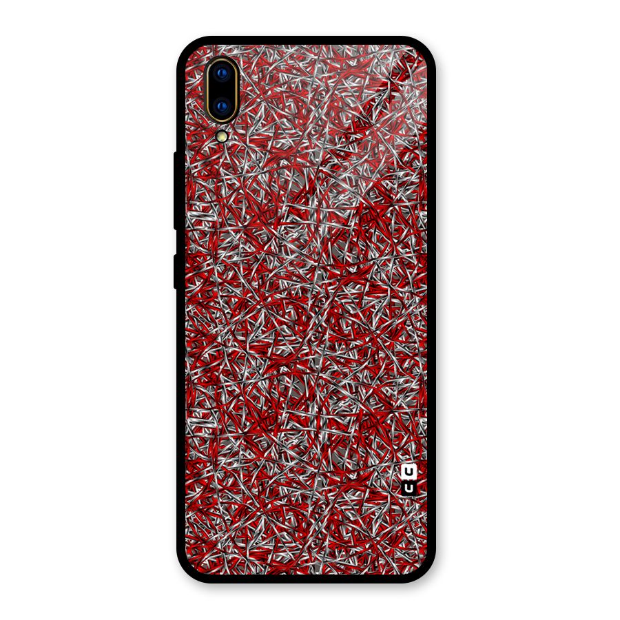Abstract Threads Glass Back Case for Vivo V11 Pro