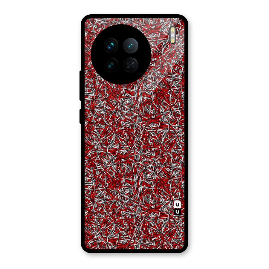 Abstract Threads Glass Back Case for Vivo X90