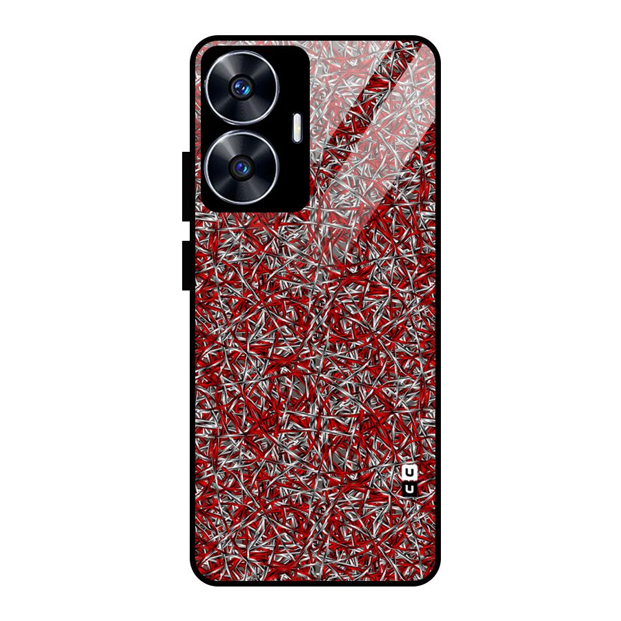 Abstract Threads Glass Back Case for realme C55