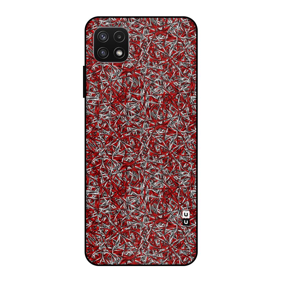 Abstract Threads Metal Back Case for Galaxy A22 5G