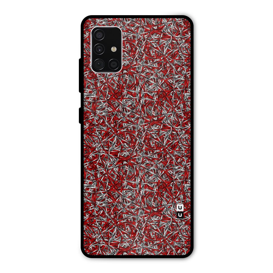Abstract Threads Metal Back Case for Galaxy A51