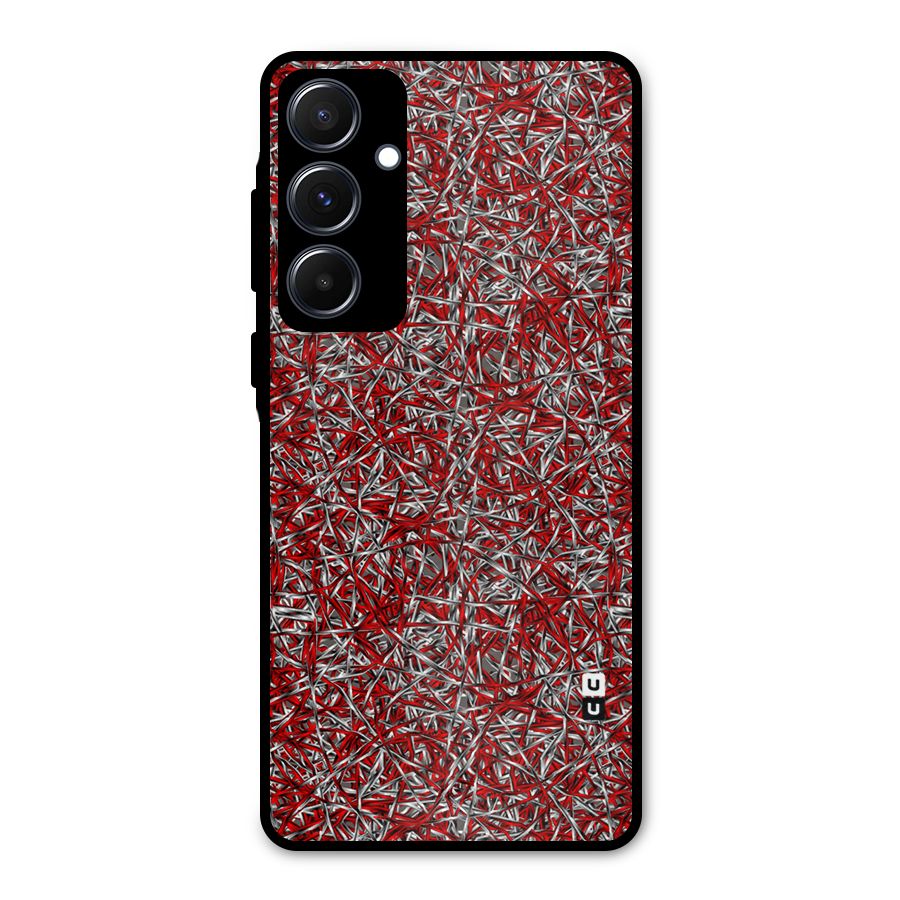 Abstract Threads Metal Back Case for Galaxy A55