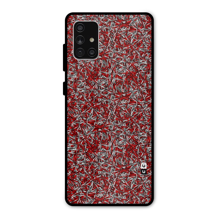 Abstract Threads Metal Back Case for Galaxy A71
