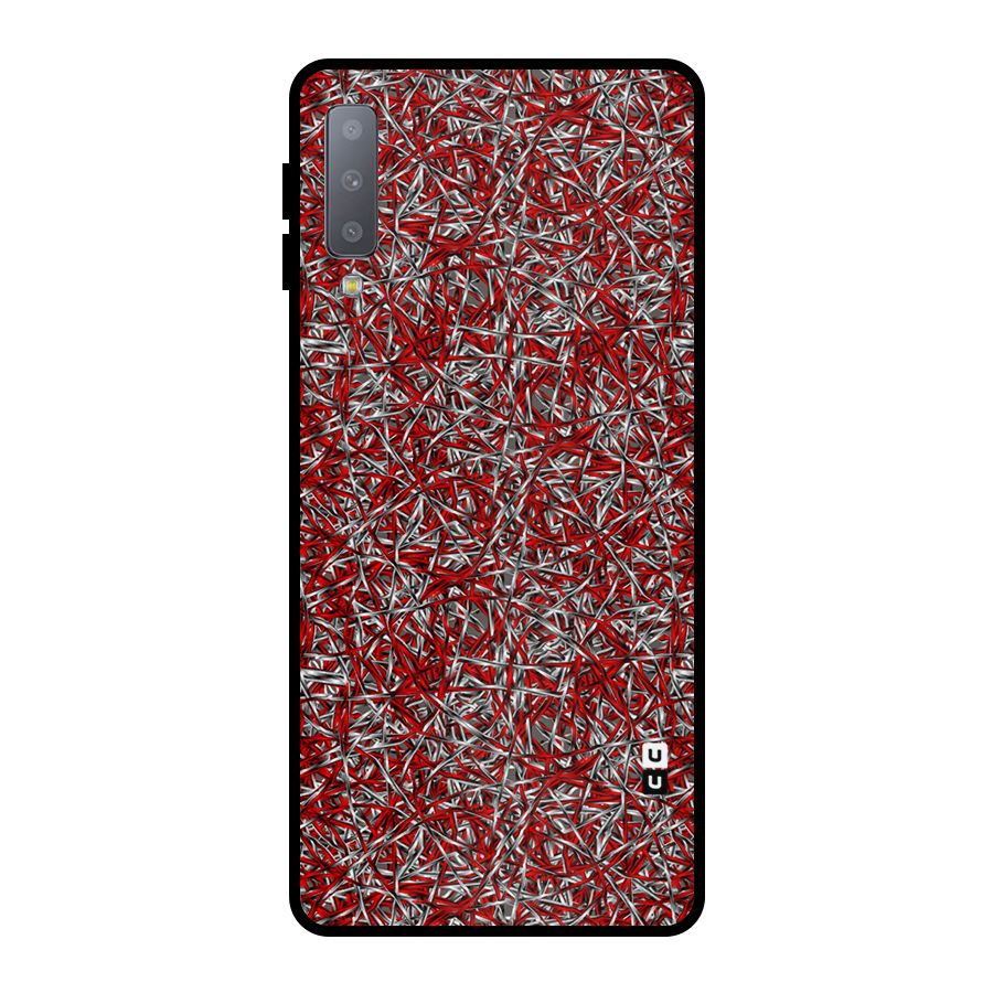 Abstract Threads Metal Back Case for Galaxy A7 (2018)