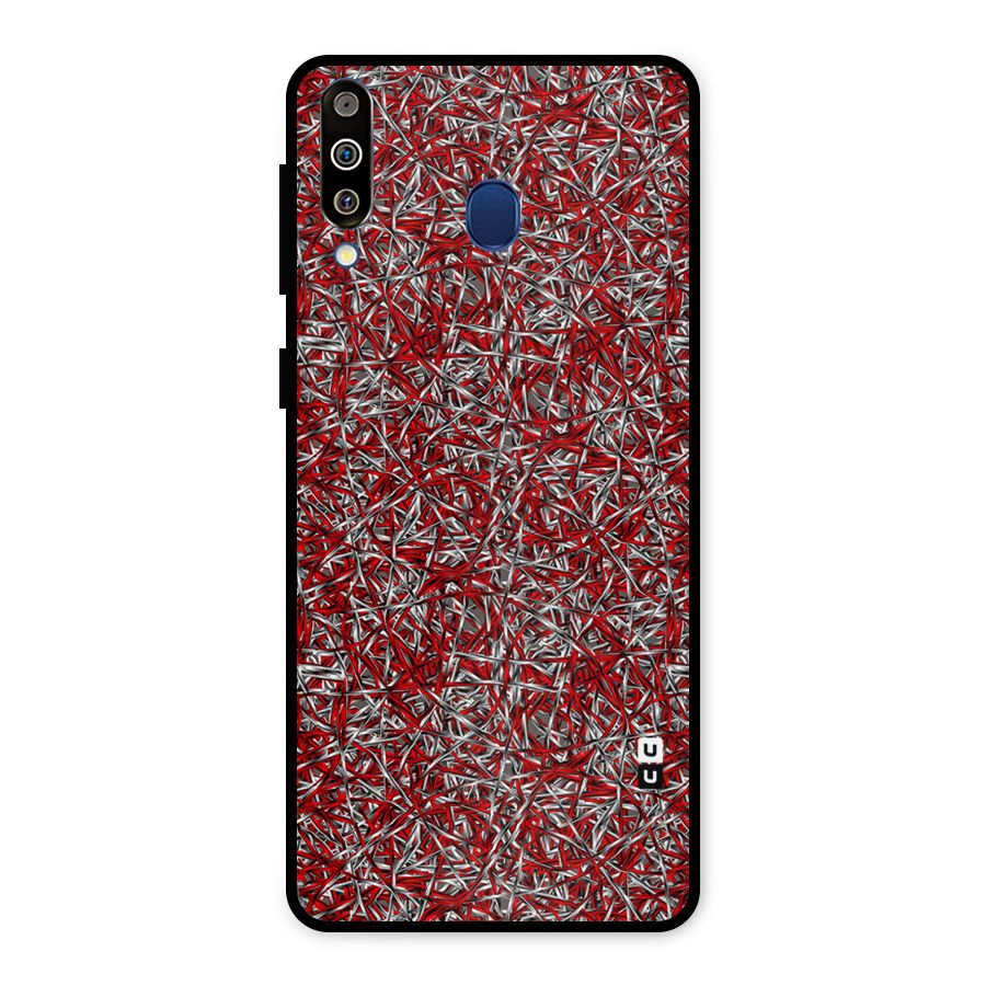 Abstract Threads Metal Back Case for Galaxy M30