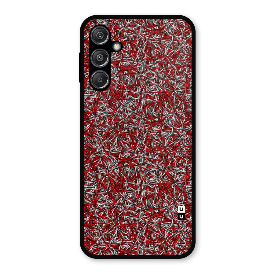 Abstract Threads Metal Back Case for Galaxy M34 5G