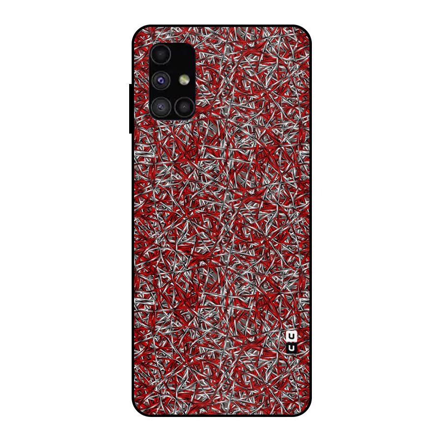 Abstract Threads Metal Back Case for Galaxy M51