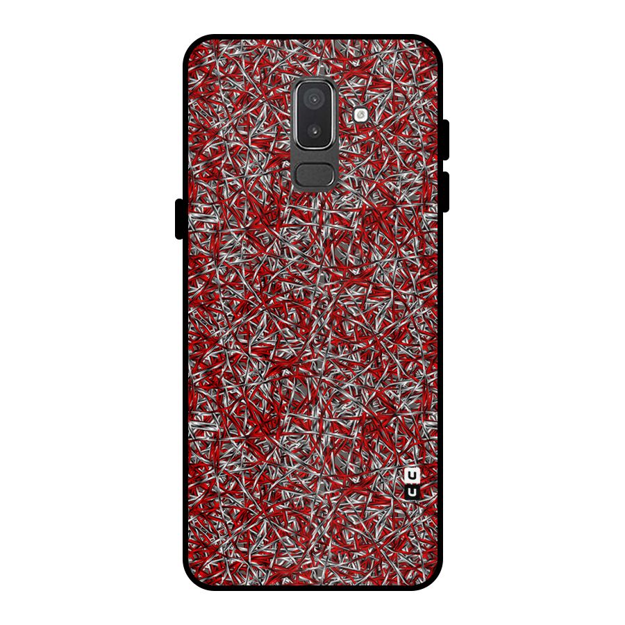 Abstract Threads Metal Back Case for Galaxy On8 (2018)