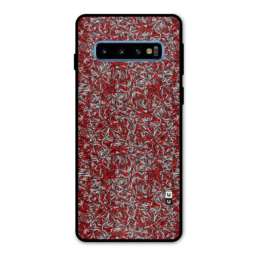 Abstract Threads Metal Back Case for Galaxy S10