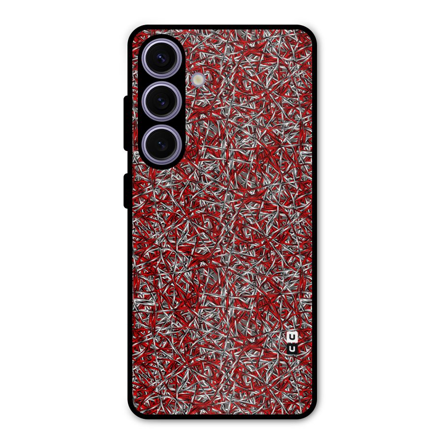 Abstract Threads Metal Back Case for Galaxy S24