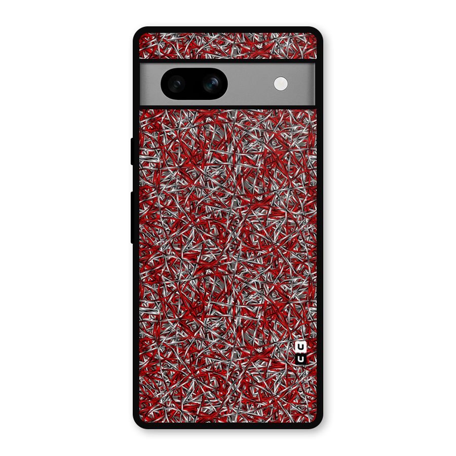 Abstract Threads Metal Back Case for Google Pixel 7a