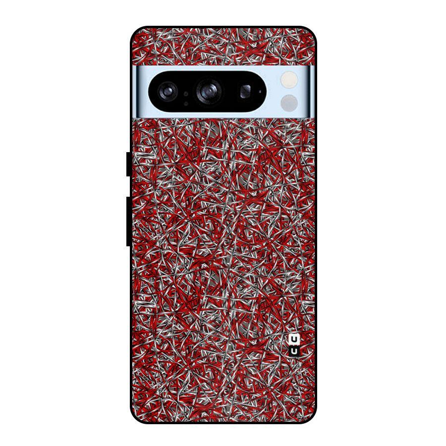 Abstract Threads Metal Back Case for Google Pixel 8 Pro