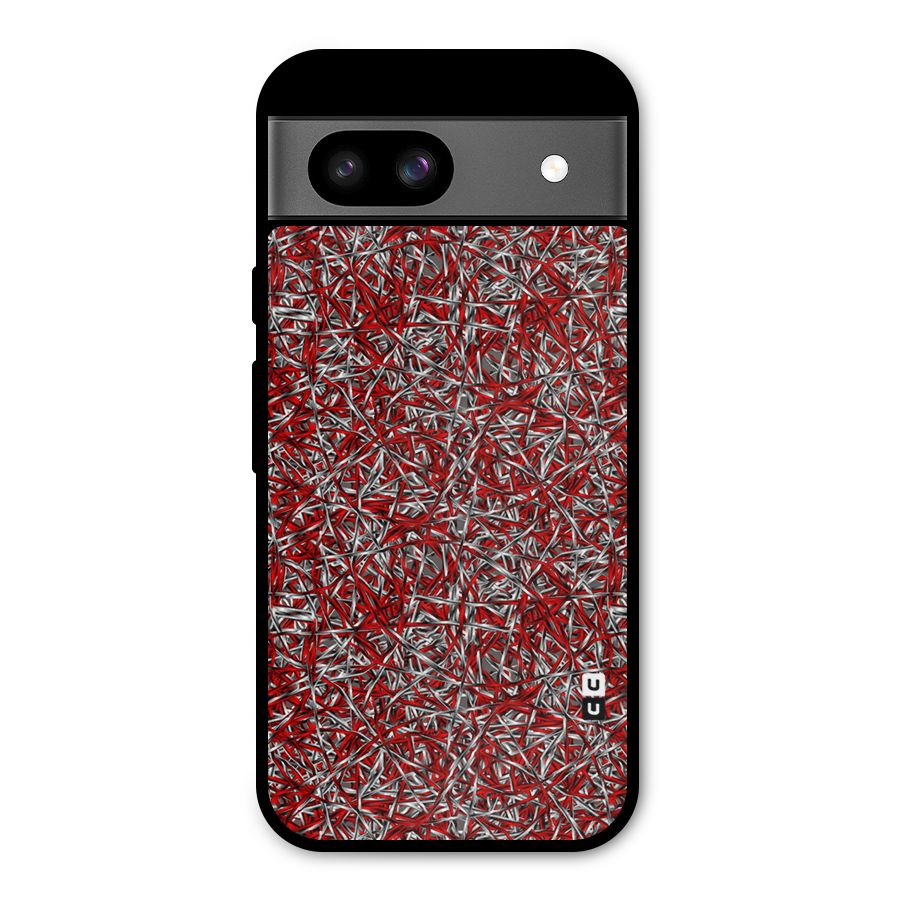 Abstract Threads Metal Back Case for Google Pixel 8a