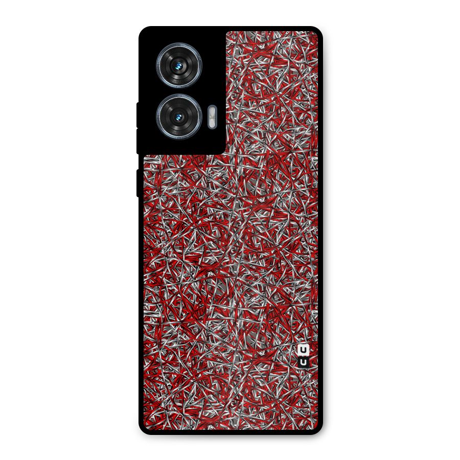 Abstract Threads Metal Back Case for Motorola Edge 50 Fusion
