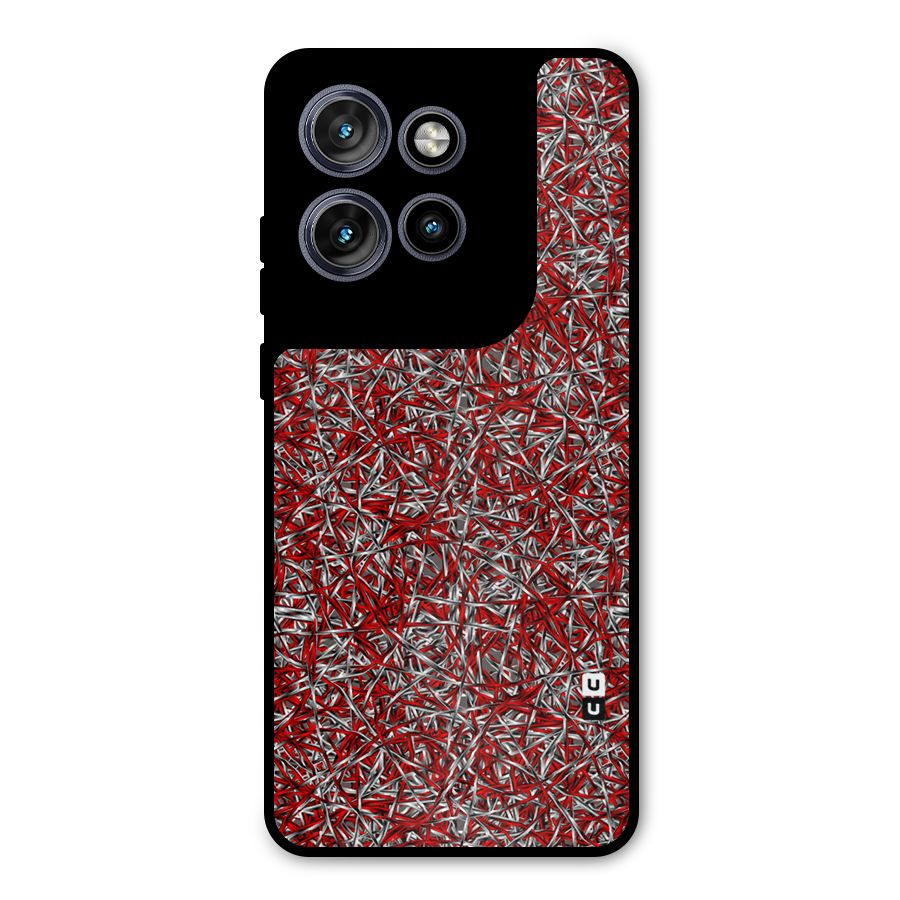 Abstract Threads Metal Back Case for Motorola Edge 50 Neo