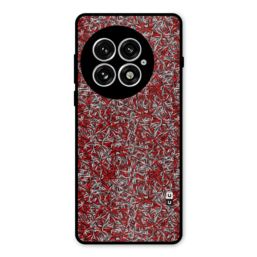 Abstract Threads Metal Back Case for OnePlus 13