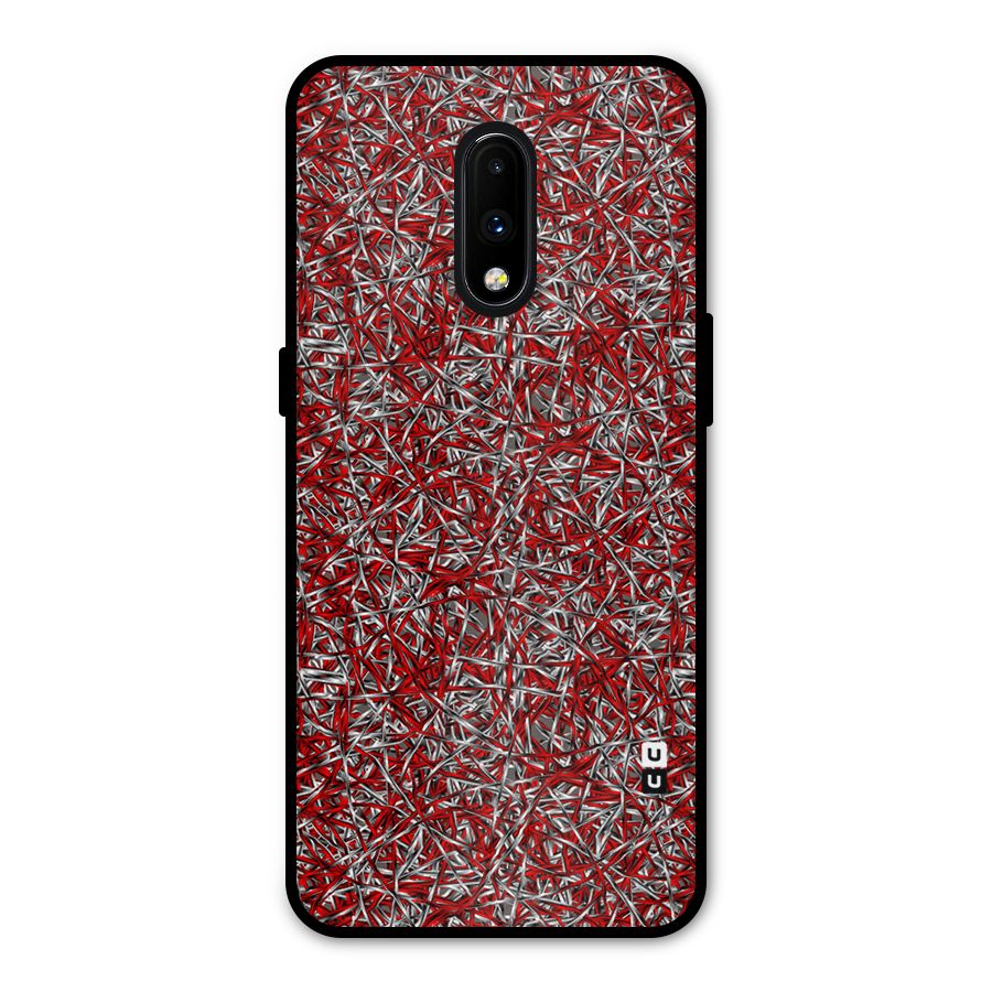 Abstract Threads Metal Back Case for OnePlus 7