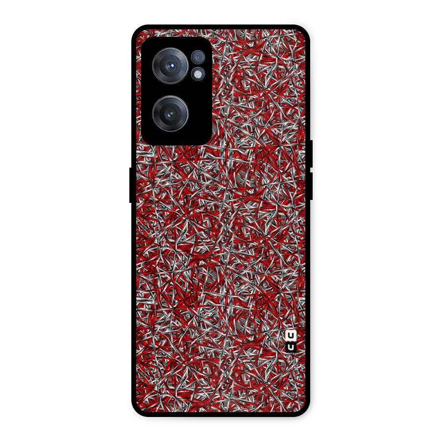 Abstract Threads Metal Back Case for OnePlus Nord CE 2 5G