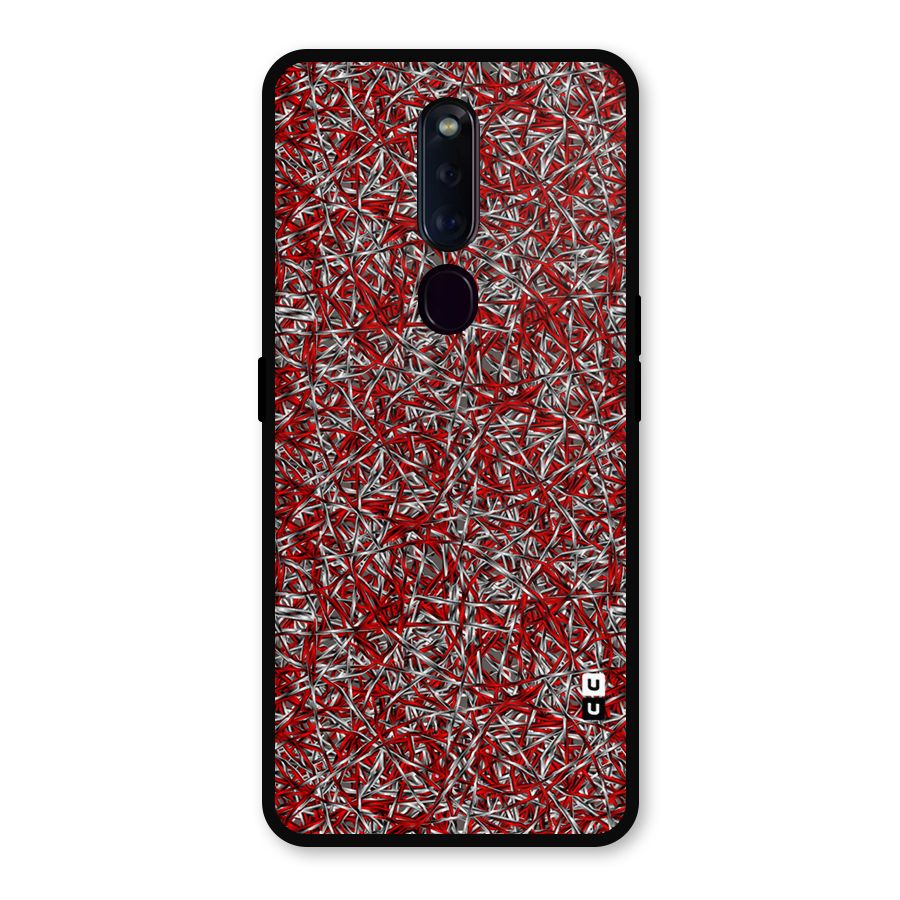 Abstract Threads Metal Back Case for Oppo F11 Pro