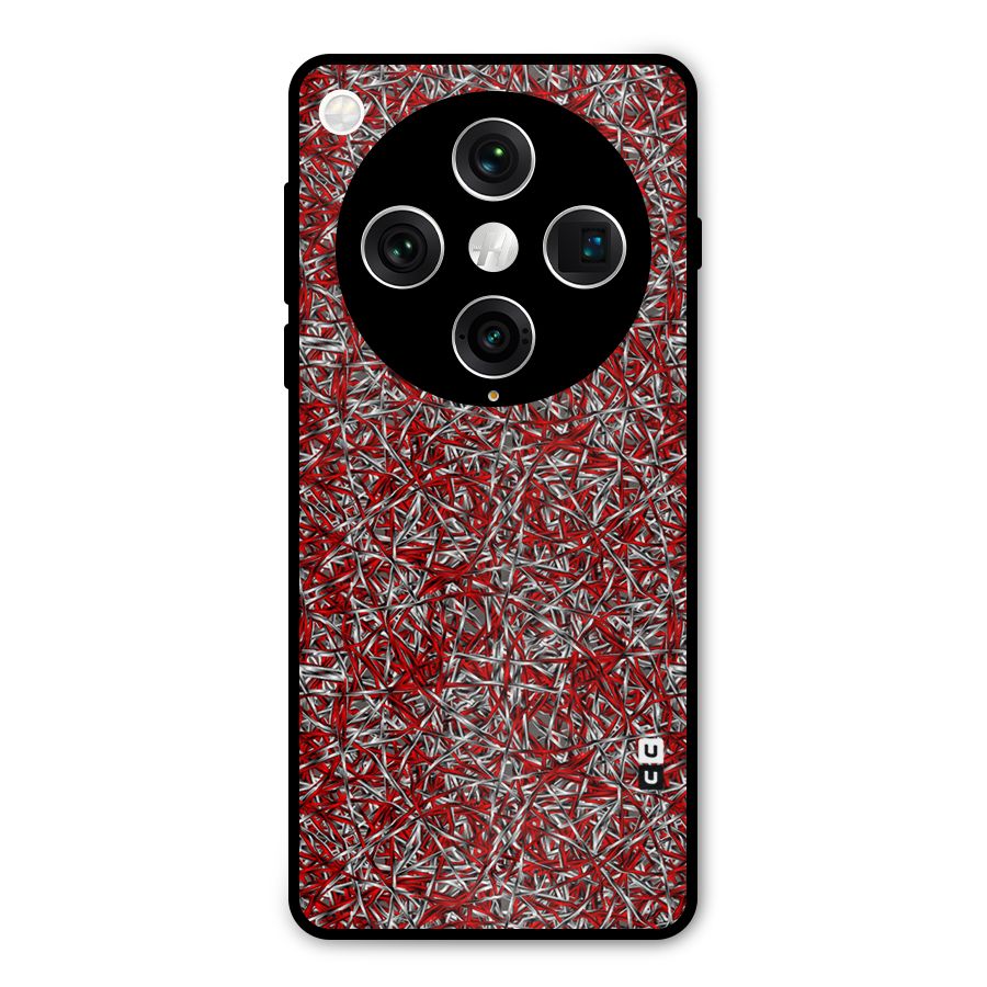 Abstract Threads Metal Back Case for Oppo Find X8 Pro