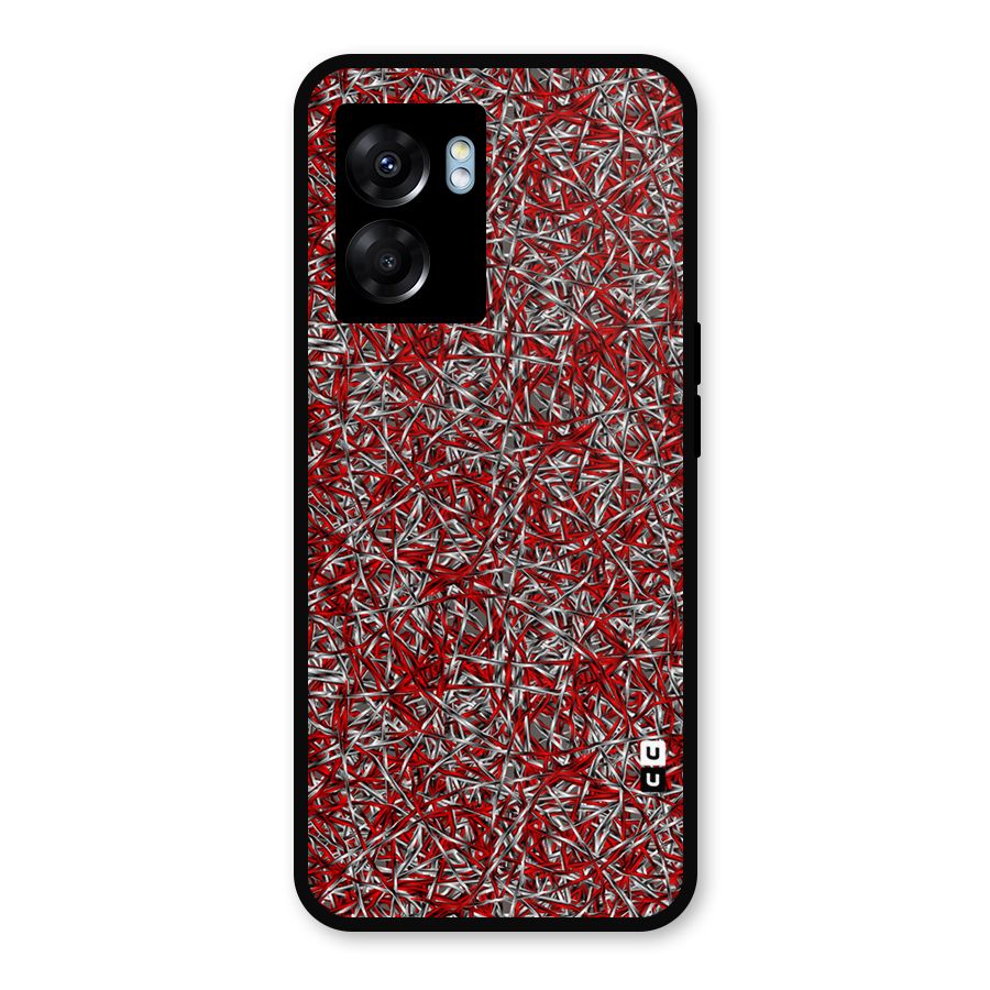 Abstract Threads Metal Back Case for Oppo K10 (5G)