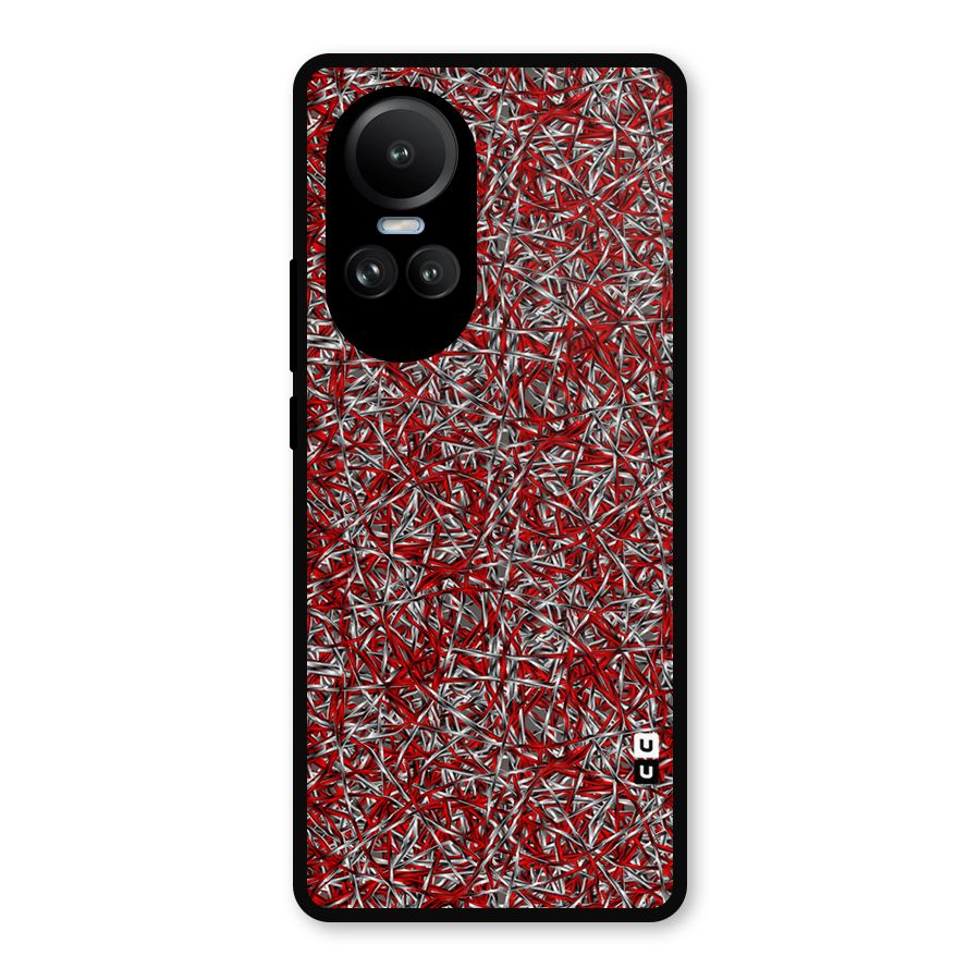 Abstract Threads Metal Back Case for Oppo Reno10 Pro
