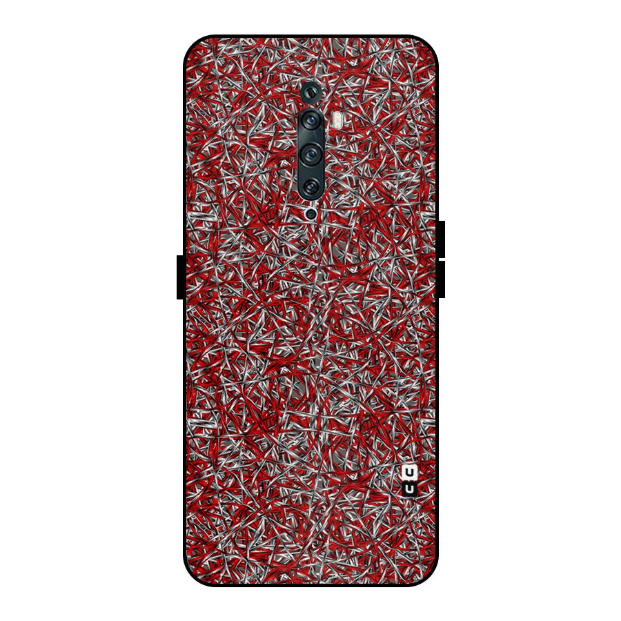 Abstract Threads Metal Back Case for Oppo Reno2 F